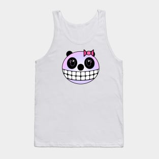 Panda Girl - Purple with Red Bow Tank Top